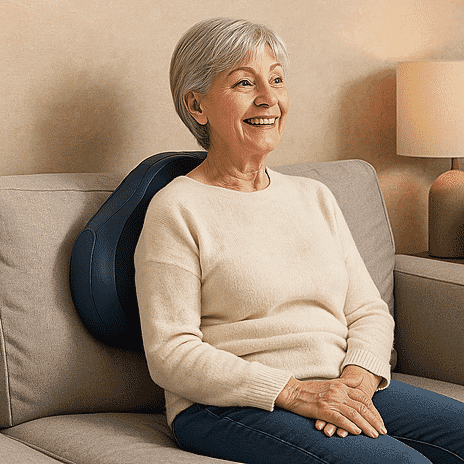 Livmore - Cordless Heated Back Massager with 1800 mAh Battery - Blue